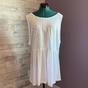 NWT TORRID Long White Tank Top